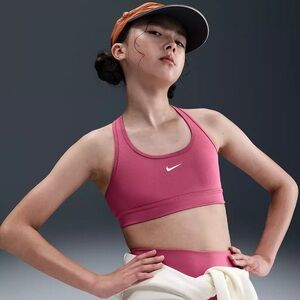 NWOT Nike Girls' Pro Dri-FIT Swoosh Sports Bra girls size medium sweet beet